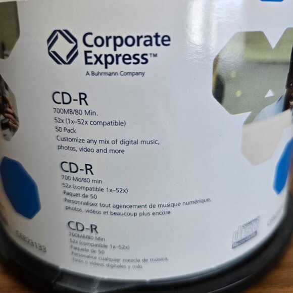 NEW Corporate Express CD-R 700MB 80 Min Recordable Compact Disc Pack - Picture 6 of 7